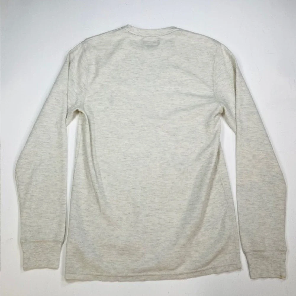 Polo Ralph Lauren Mens Oatmeal Heather Waffle Knit Thermal Sleep Shirt Medium